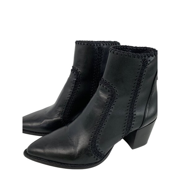 Alexandre Birman Benta Pieced Bootie Black Leather Ankle Sz 6.5/7 US 37 EU $750 - Picture 10 of 16